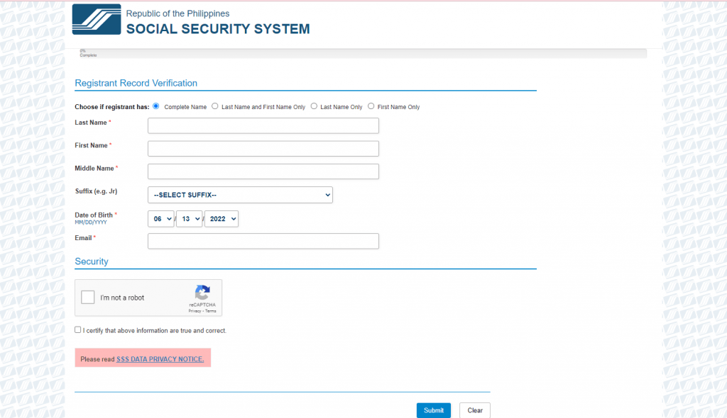 SSS Portal