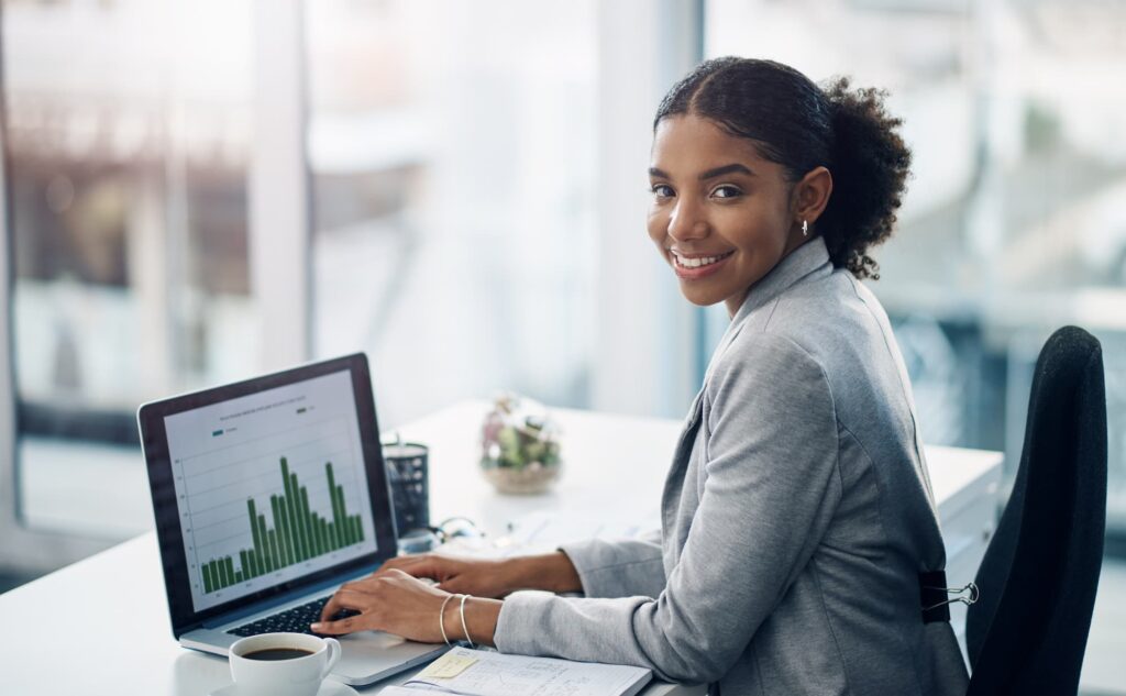 Smiling lady content writer — Top BPO Solutions | Outsourcing Services In The Philippines