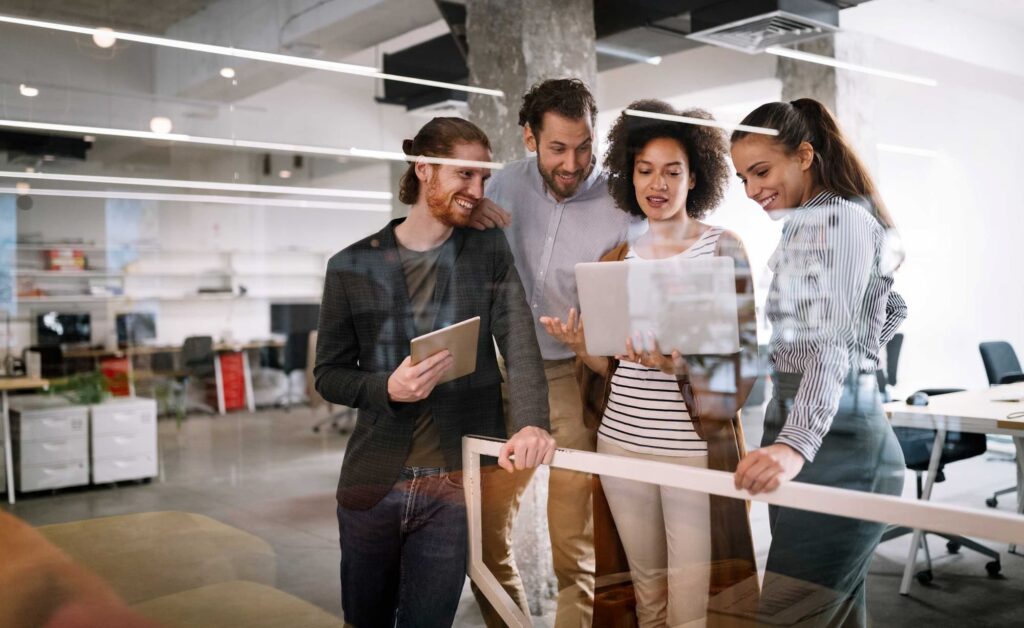 Happy team meeting — Top BPO Solutions | Outsourcing Services In The Philippines